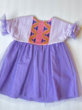 Load image into Gallery viewer, Pink, purple baby girl dress
