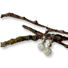 Load image into Gallery viewer, quartz crystal bead with brass drop earrings

