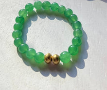 Load image into Gallery viewer, green aventurine &amp; brass bracelet
