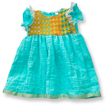 Load image into Gallery viewer, Turquoise baby girl dress 3-6 month
