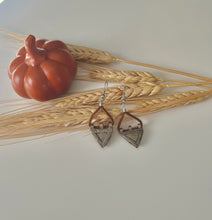 Load image into Gallery viewer, Vintage brass art triangle earrings

